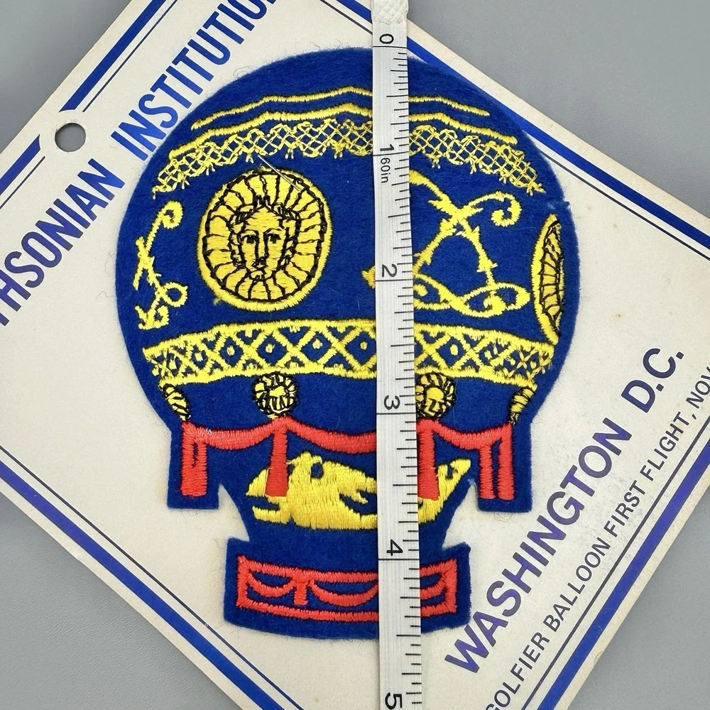 Vintage Smithsonian Institute Hot Air Balloon Embroidered Patch 4.5